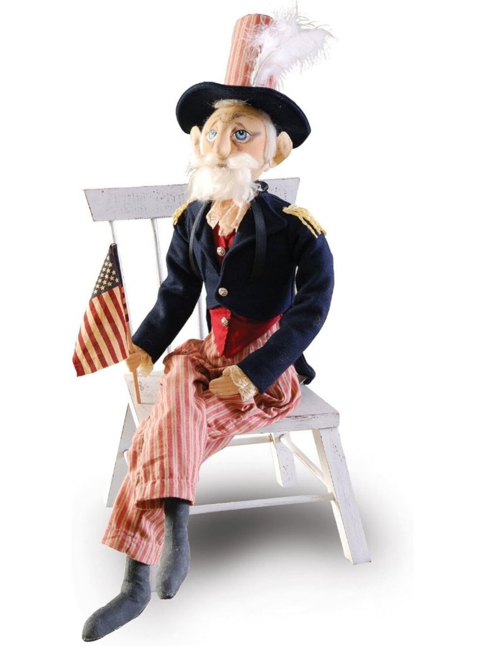Patriotic 4th of July Figurine - Joe Spencer Gathered Traditions, 29.5” Decor